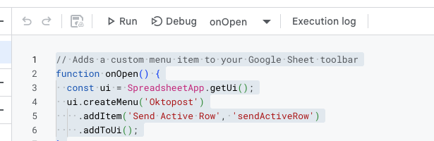 Save icon in the Apps Script toolbar